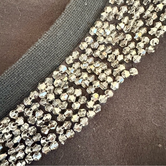 Black Oversized Plus Size Women's Top with Embellished Detail - Picture 4 of 11